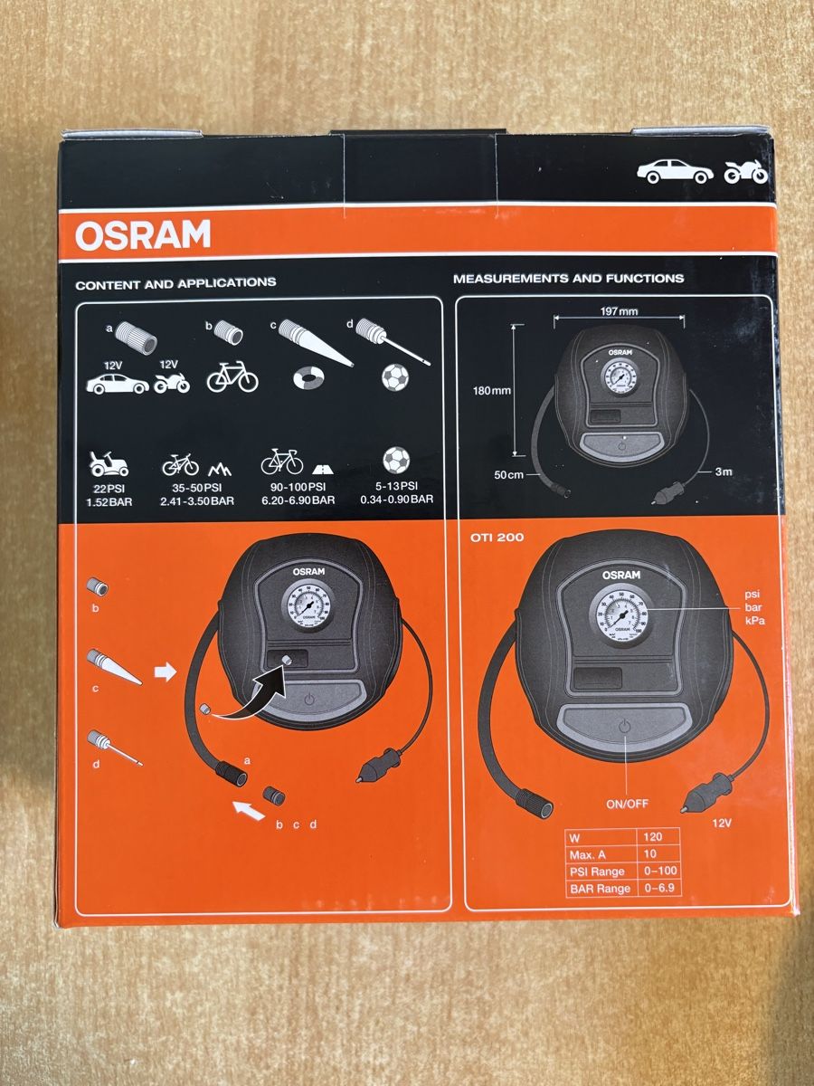 Tutti gli attrezzi: Osram TYREinflate 200 – Nuovo e nell'imballaggio originale da Bettwiesen venduto da wombat90 1