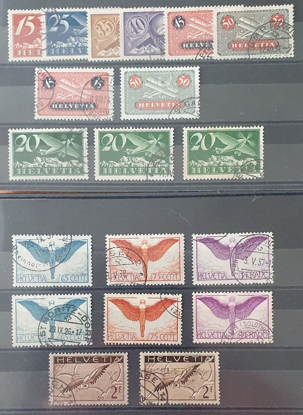 Stempel: Lot Flugpostmarke, sauber Gestempelt – Gebraucht aus Kreuzlingen von Rschweiz1 3