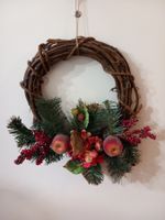 Couronne de l'Avent Unique - Décoration de Noël Rustique