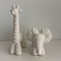 Porzellanfiguren Set Giraffe und Elefant