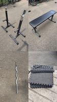 Fitness Set Hantelbank Ablage SZ-Stange gebraucht