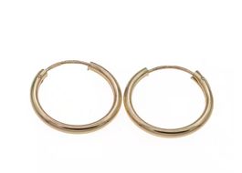Creolen Ohrringe aus 585 Gold 14 Karat 1,35 cm Durchmesser