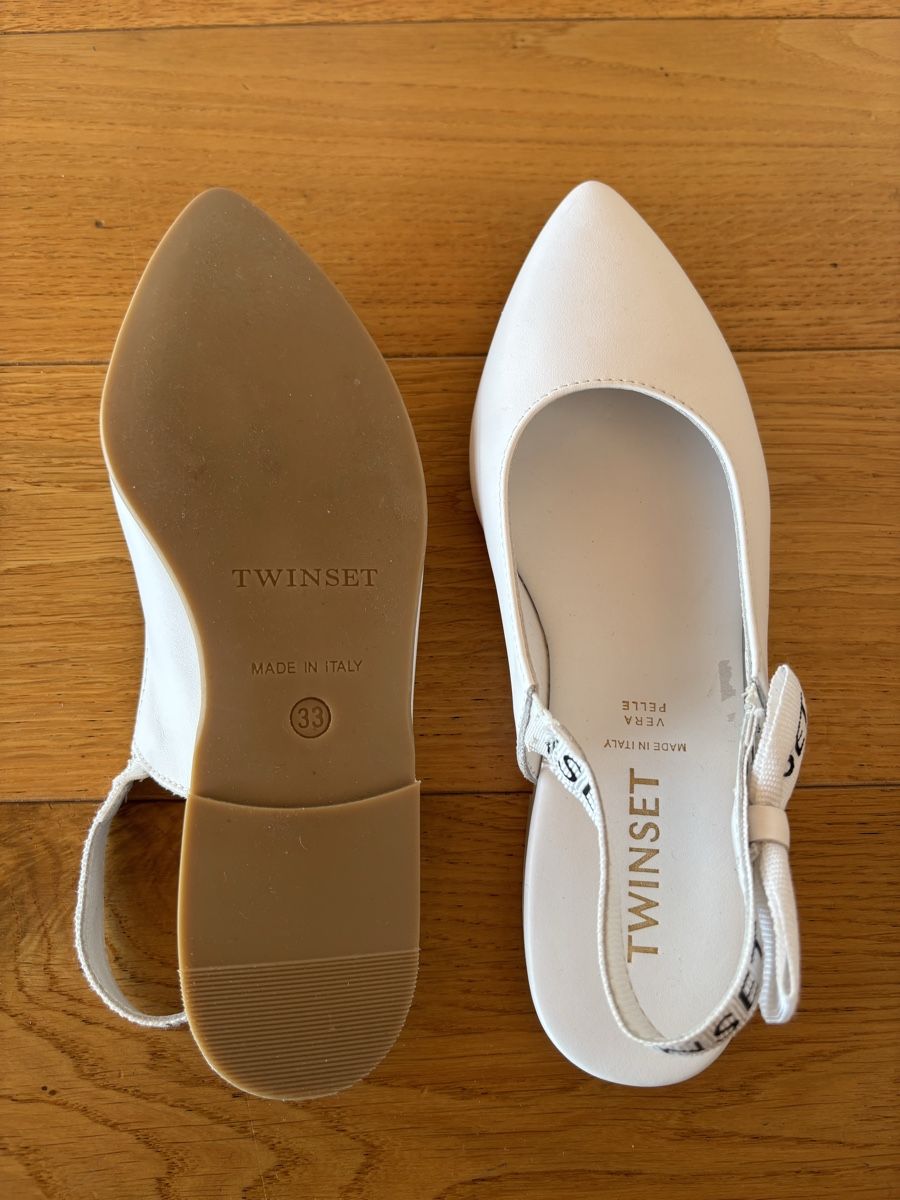 Twinset Schuhe für Mädchen: Weisse Slingpumps von Twinset, Gr.33 – Gebraucht aus Estavayer-le-Lac von constance-esta 3