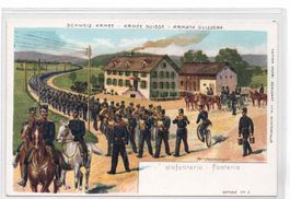 Litho AK  Jnfanterie Schweiz Armee **