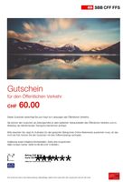 SBB voucher (card credit of CHF 323.70  for sale CHF 310)
