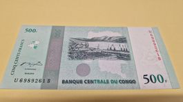 500 Francs Kongo Banknote - Seltenes Sammlerstueck!2010