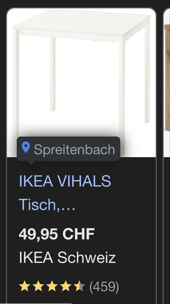 Ikea Tische: IKEA VIHALS Table 74x74cm – Neu (gemäss Beschreibung) aus Horgen von yun_jv9b 2