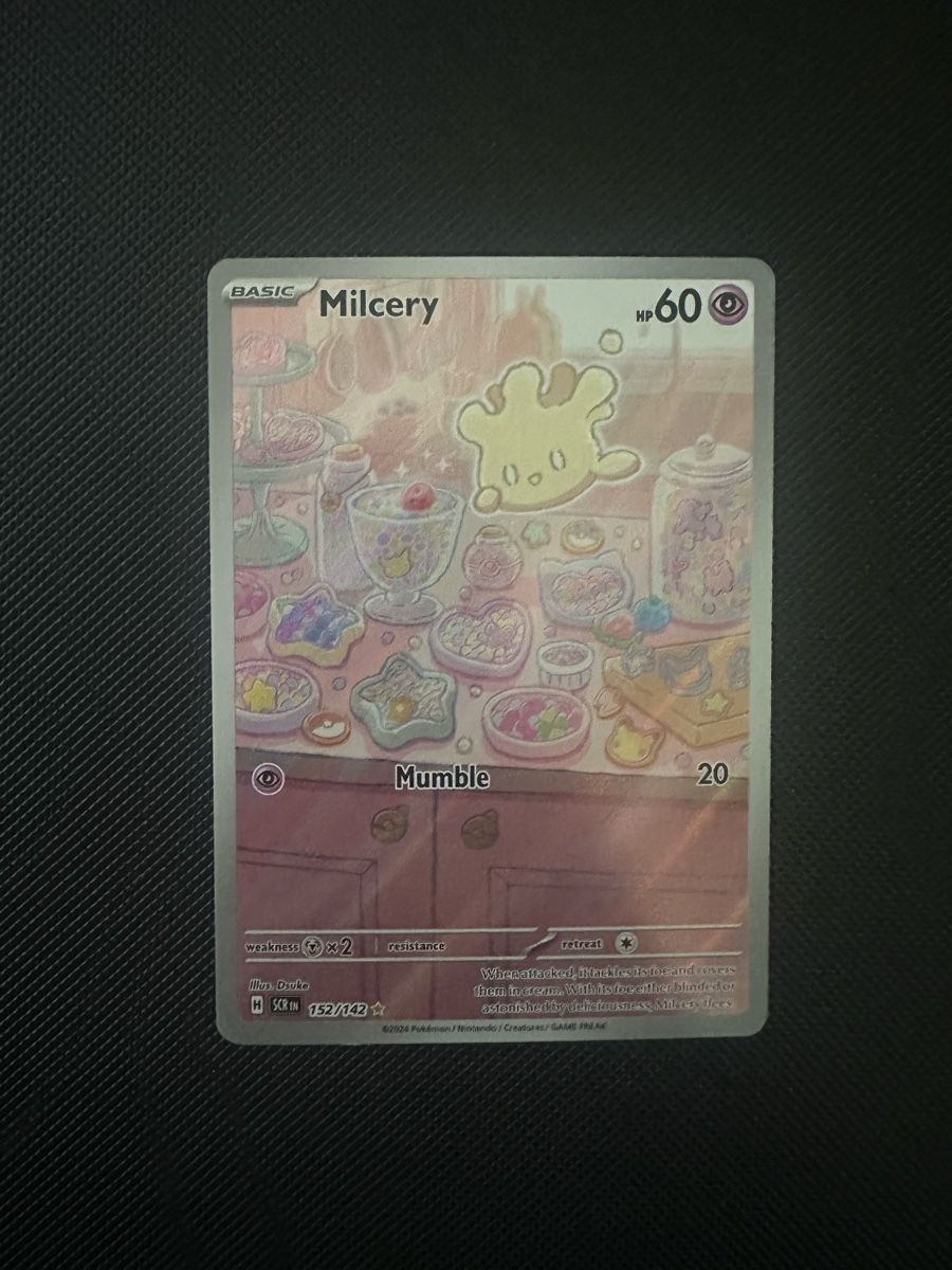 Pokémon Carte collezionabili: Milcery - Pokemon  Stellar Crown - 152/142 EN – Usato da Möhlin venduto da ChariShop-TCG