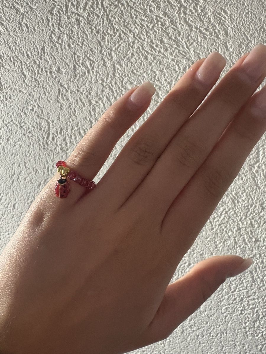 Anelli: Süsser Ring mit Marienkäfer-Anhänger – Nuovo (secondo la descrizione) da Winterthur venduto da nik_pr58 4