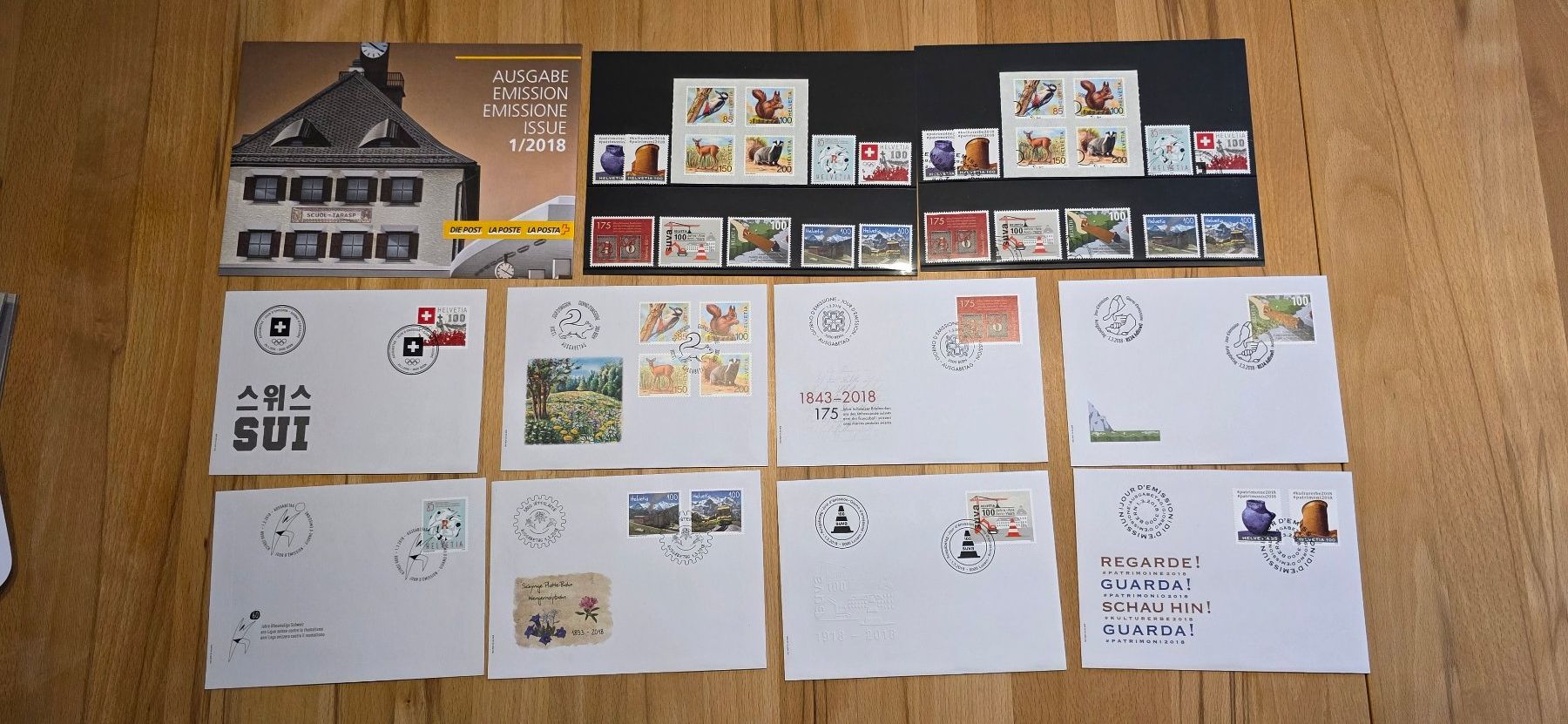 Tutti i francobolli: CH-Briefmarken Jahresausgabe 2018 – Nuovo (secondo la descrizione) da Wettswil venduto da Schnuebe