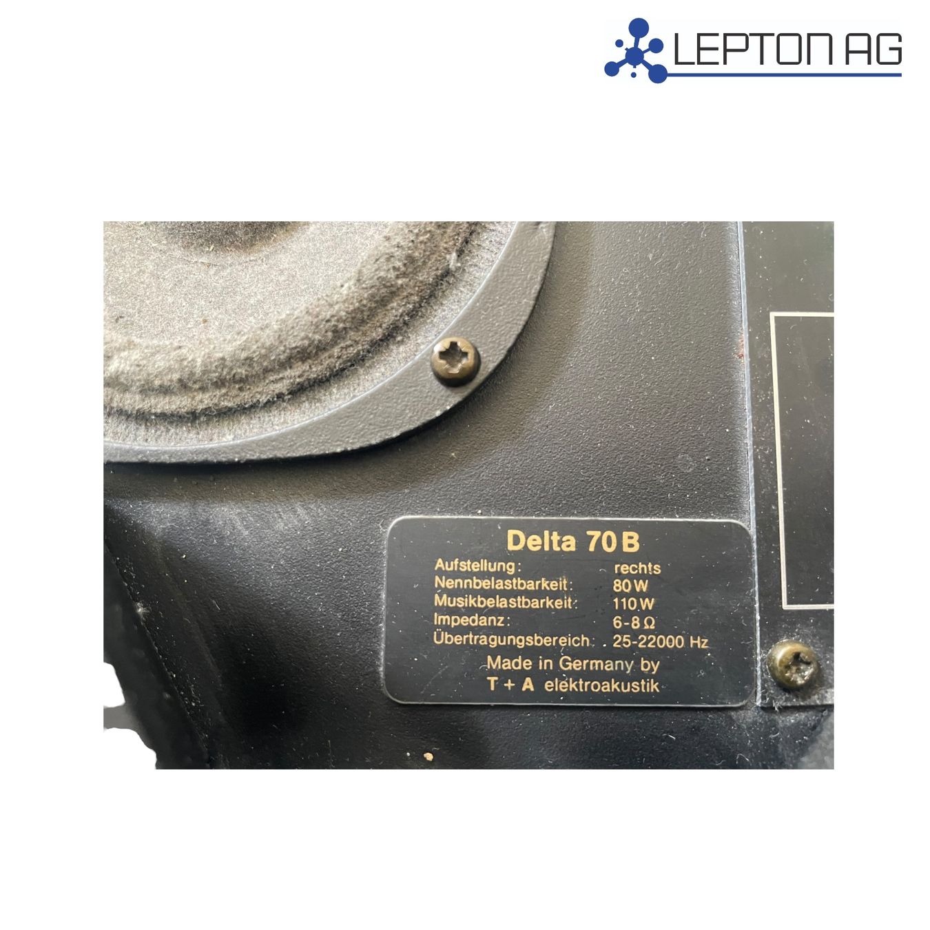 T+A Casse acustiche: T+A Elektroakustik Delta 70B Lautsprecher/2 St – Difettoso da Niederdorf venduto da LeptonAG 2