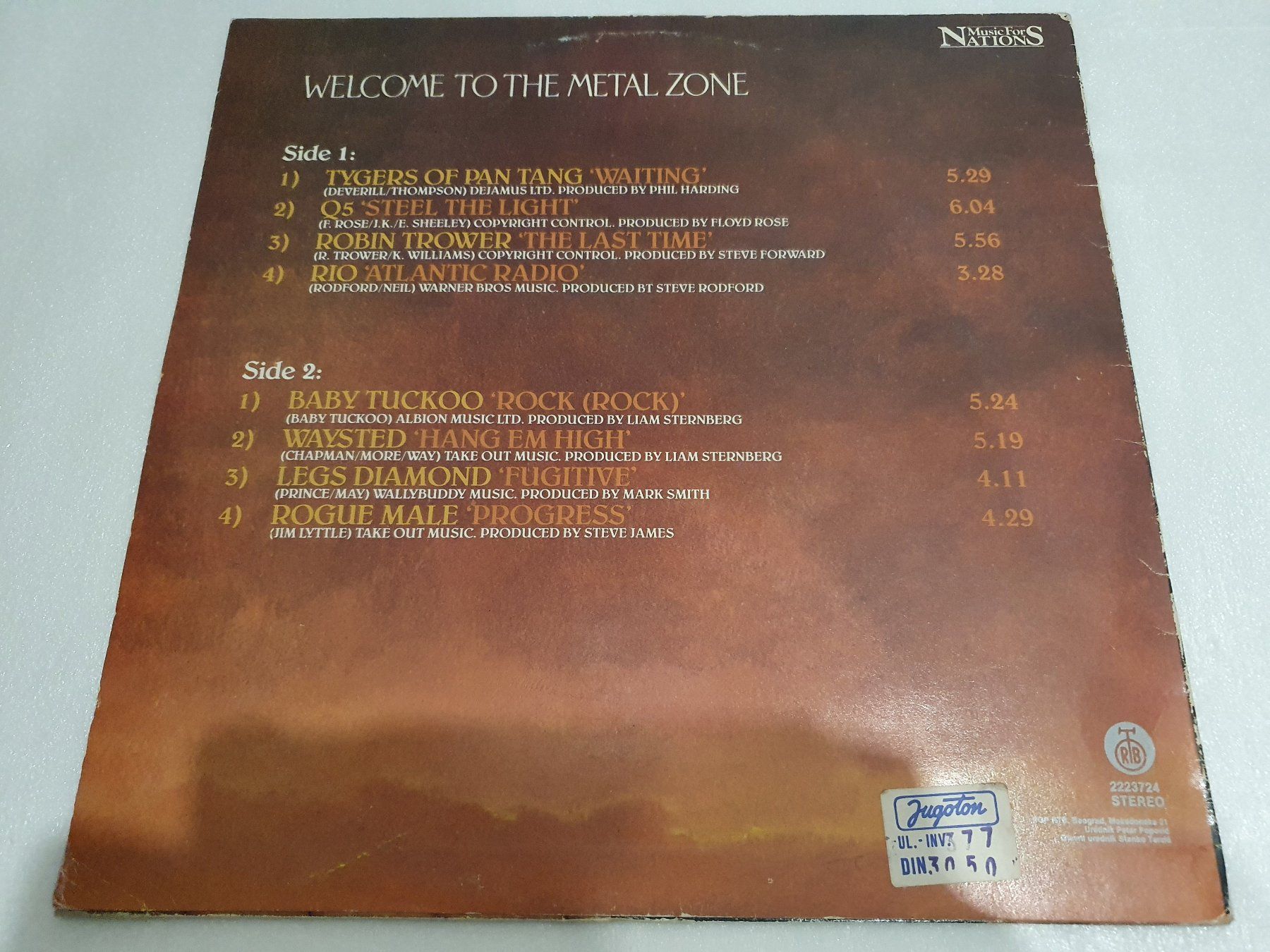 Dischi in vinile: Welcome To The Metal Zone – Usato da Uster venduto da Vinyl-Leidenschaft 1