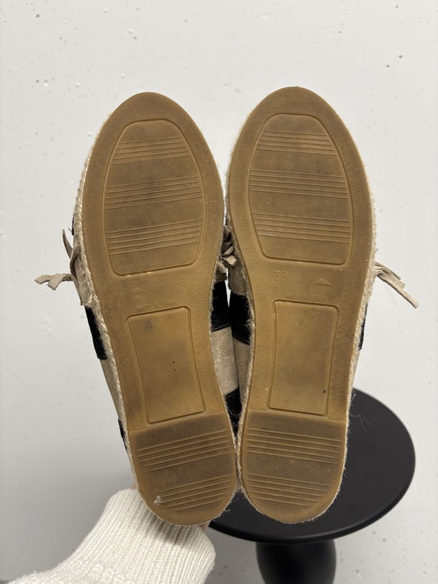Damenschuhe: Kanna Espadrilles mit Fransen Gr. 39 beige/schwarz Leder – Gebraucht aus Regensdorf von secondchancefashion 6