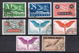 Flugpost Satz F4z - F13 z geriffeltes Papier