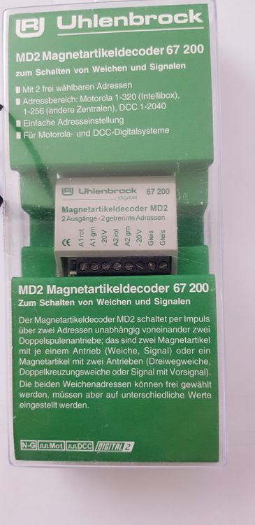 Set mit 4 Uhlenbrock MD2 Magnetartikeldecoder 67 200 (Gebraucht) in ...