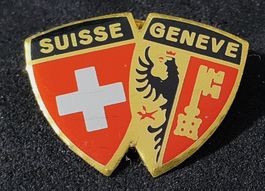 GG153 - Plakette Kanton Genf Geneve & Schweiz Suisse Wappen