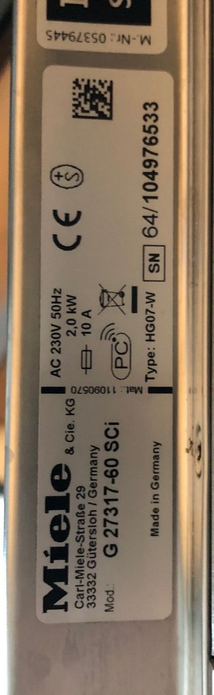 Miele Geschirrspüler: Lavastovilie Miele G27317-60 SCi – Gebraucht aus Mesocco von ala_8knl 5
