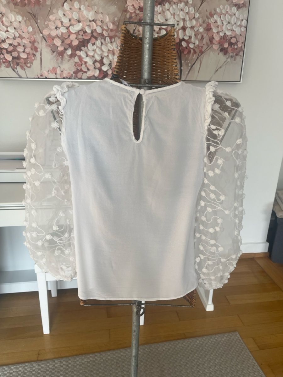 Zara Camicette: Bluse mit Spitzenaermeln, Zara, XS – Usato da Solothurn venduto da Bobesch08 3