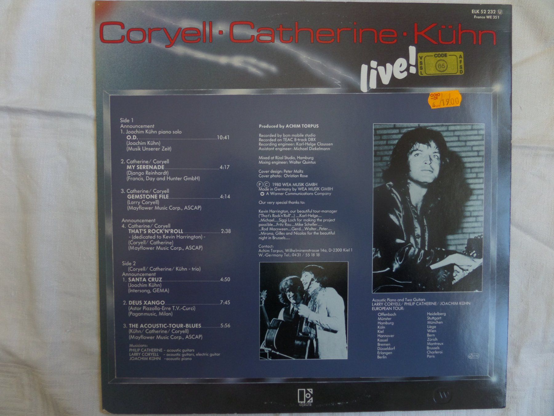 Dischi in vinile: Coryell/Catherine/KüHN - Live ! – Usato da Genève venduto da CDLPBookS 1
