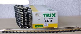 TRIX EXPRESS 34312  BOITE 10 RAILS COURBE R1 30°