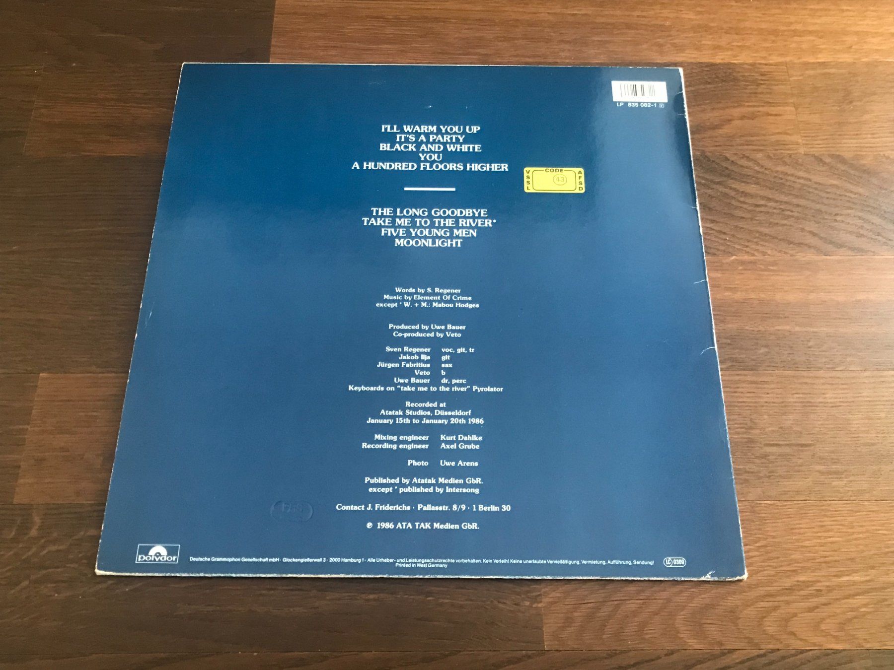 Dischi in vinile: ELEMENT OF CRIME - Basically Sad – Usato da Buchs AG venduto da Archie 1