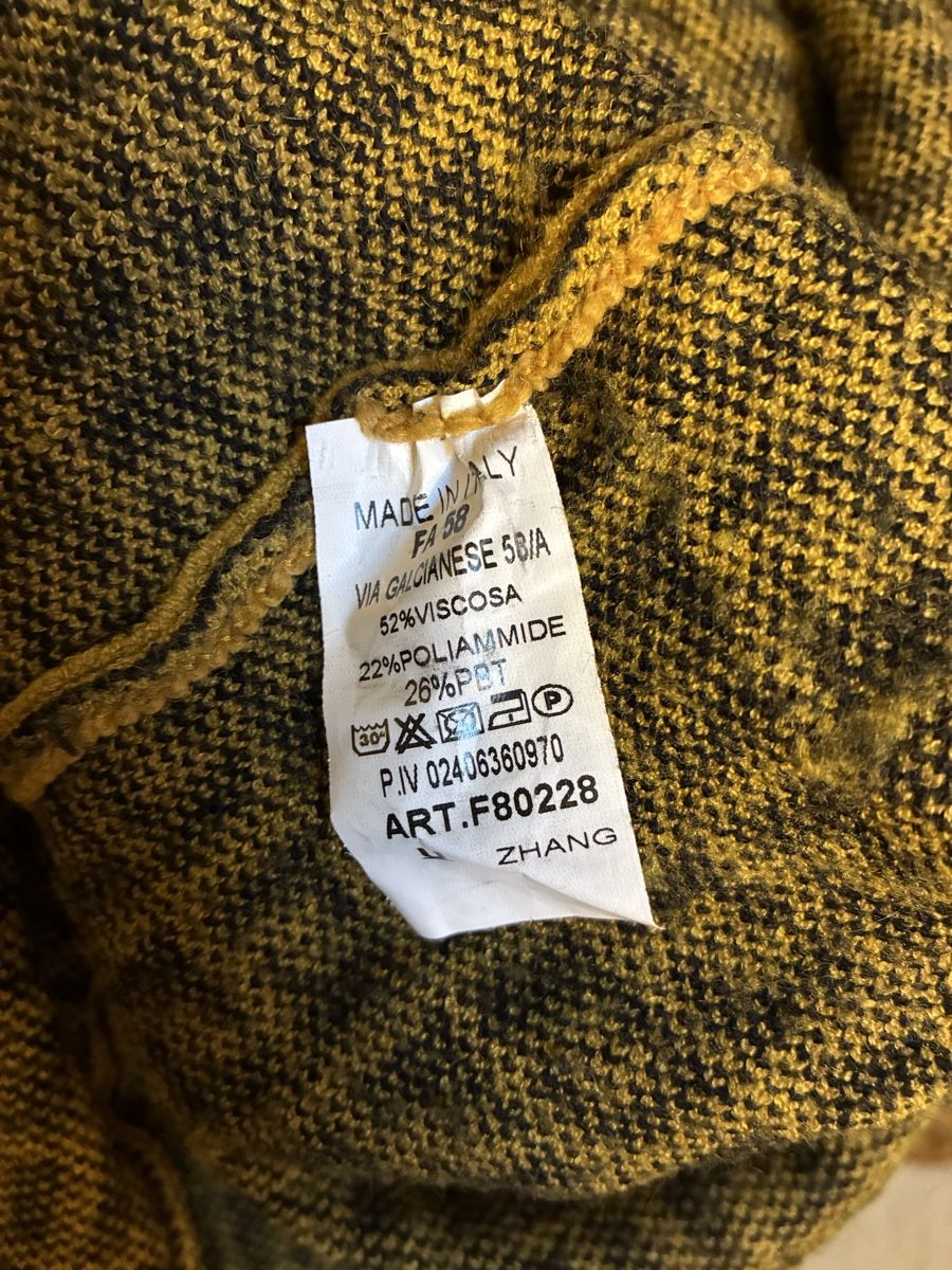 Kleider: Strickkleid gemustert senfgelb / schwarz Grösse S – Gebraucht aus Schmiedrued von Giorda 3