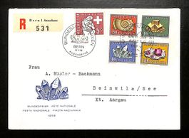 1958 FDC Pro Patria Ersttagsbrief illustriert & EINSCHREIBEN