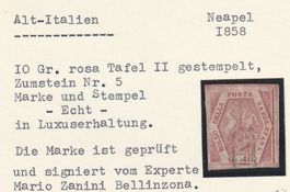 Italien-Neapel Nr.5 geprüft,signiert,Zanini