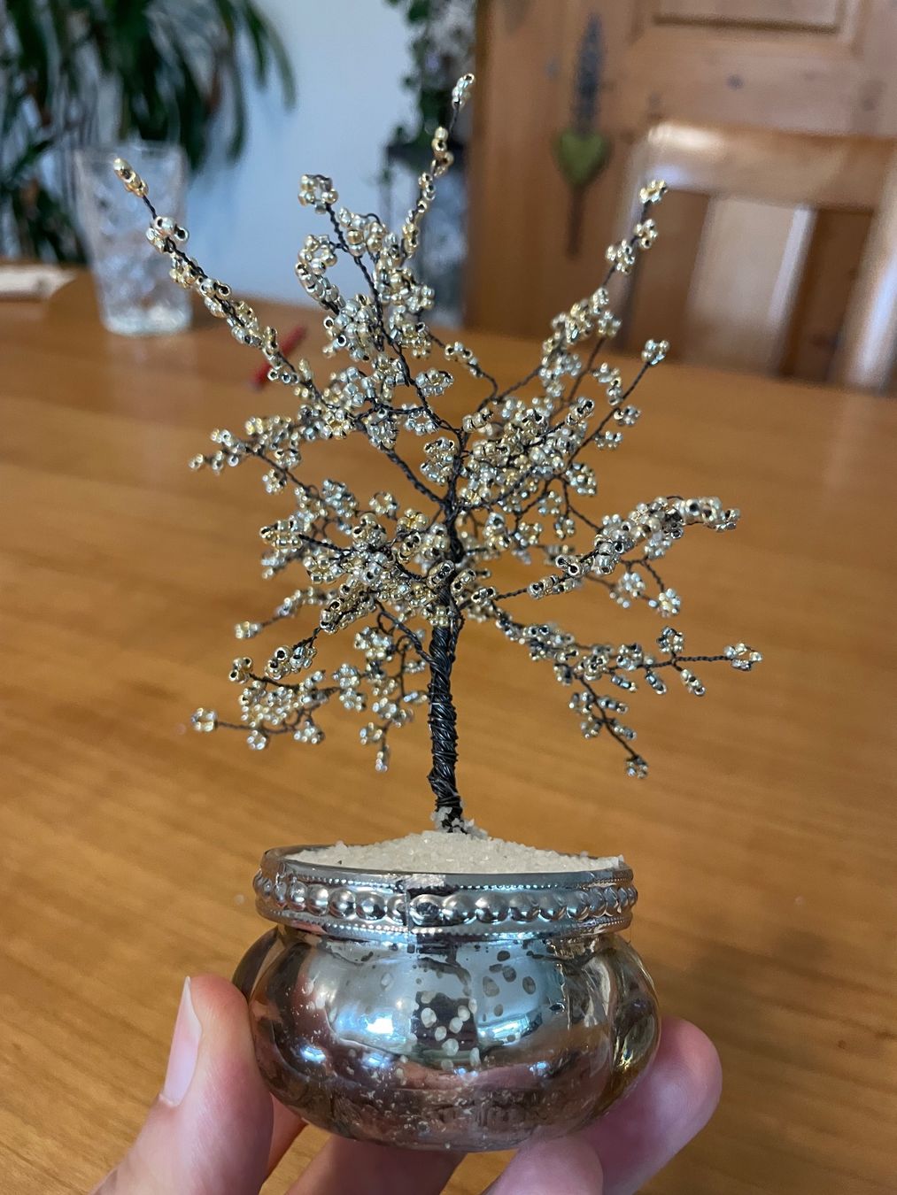 Tutte le decorazioni: Goldener Deko-Drahtbaum mit Perlen, filigrane Handarbeit – Usato da Adlikon b.Regensdf venduto da SimoneO01 2