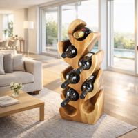 Weingestell, Weinregal Holz, Weinständer, Für 8 Flaschen 70c