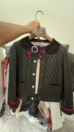 Giacca Gucci in pelle trapuntata