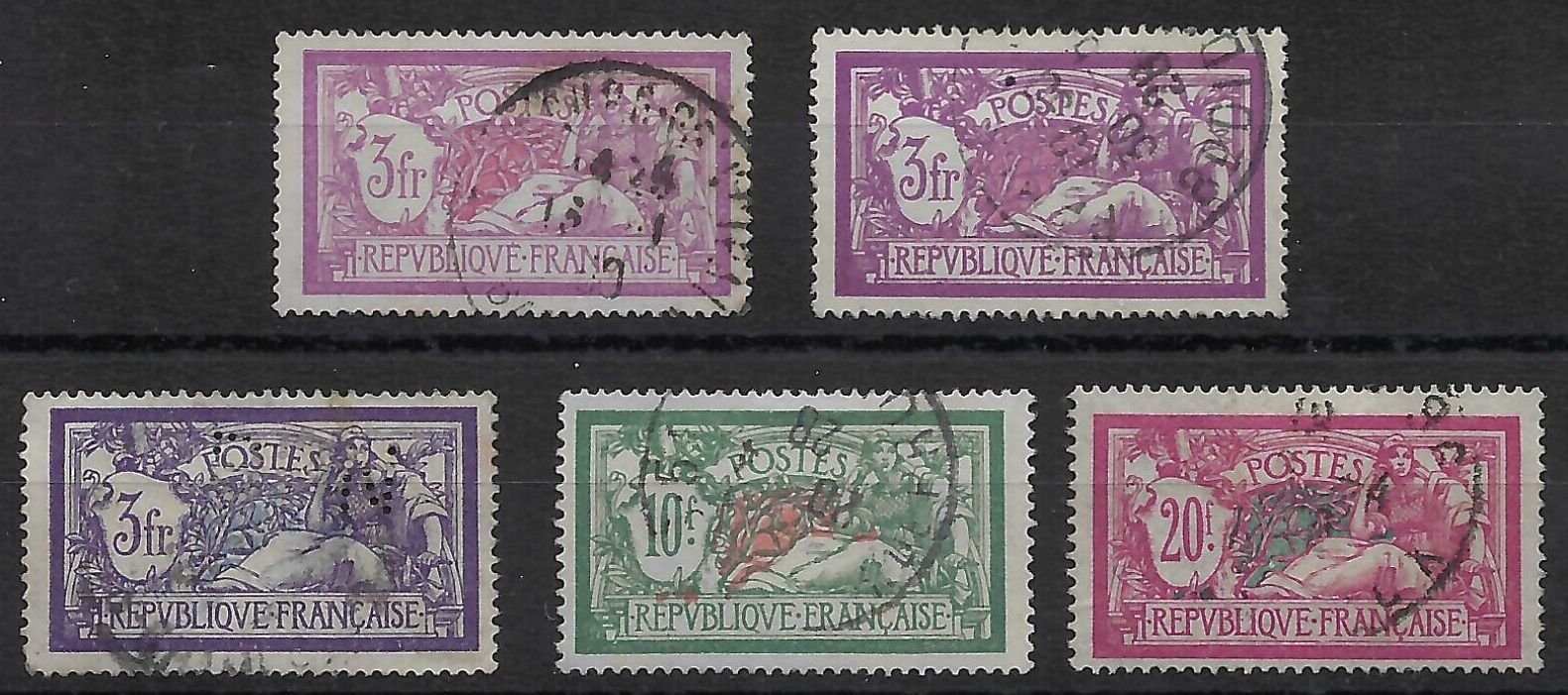 Tous les timbres: Frankreich hohe Werte 1925-1927 – D'occasion à Fislisbach par Zigzag12