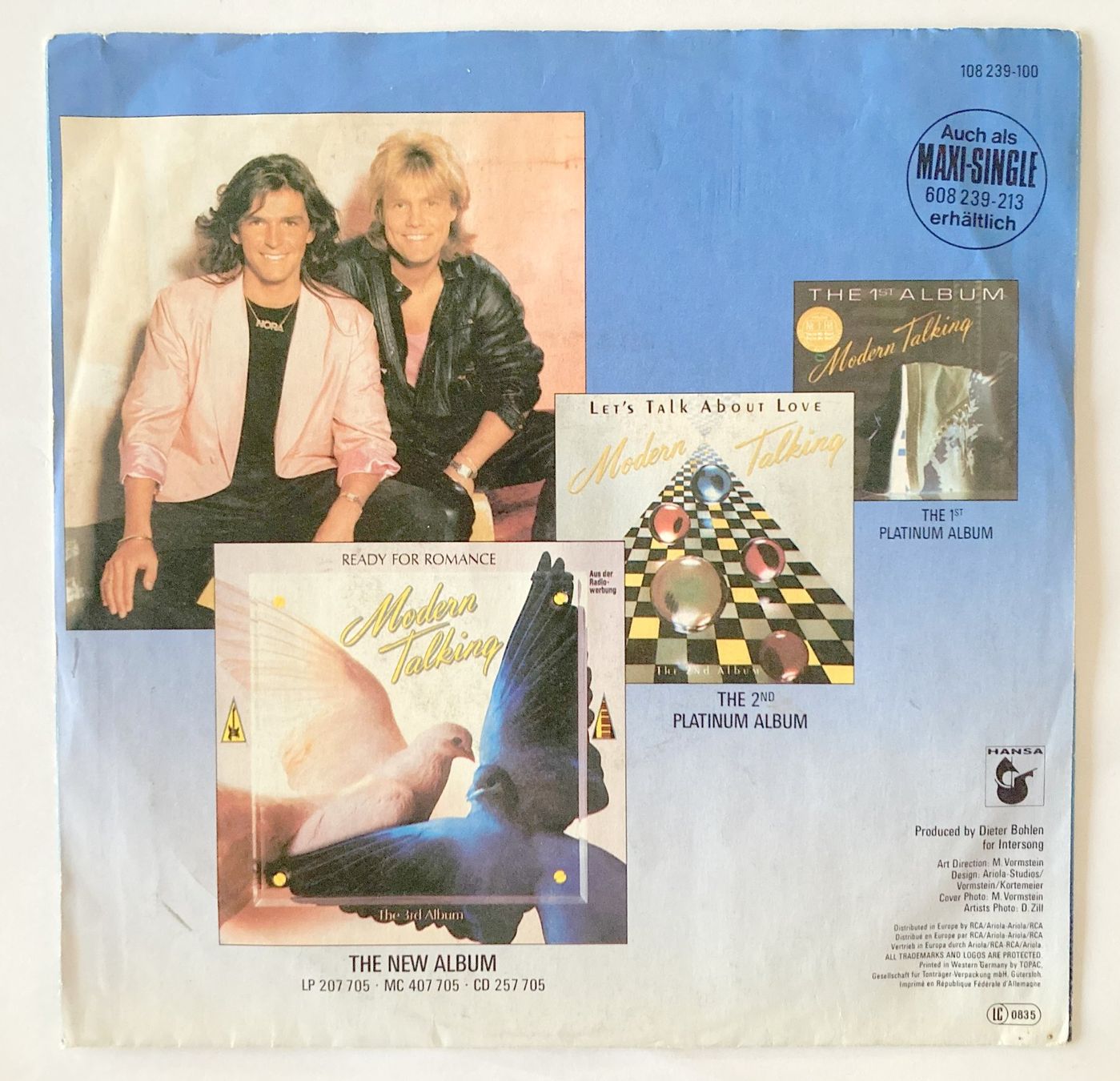 Dischi in vinile: MODERN TALKING - ATLANTIC IS CALLING – Usato da Bottens venduto da hotter-than-hell 1