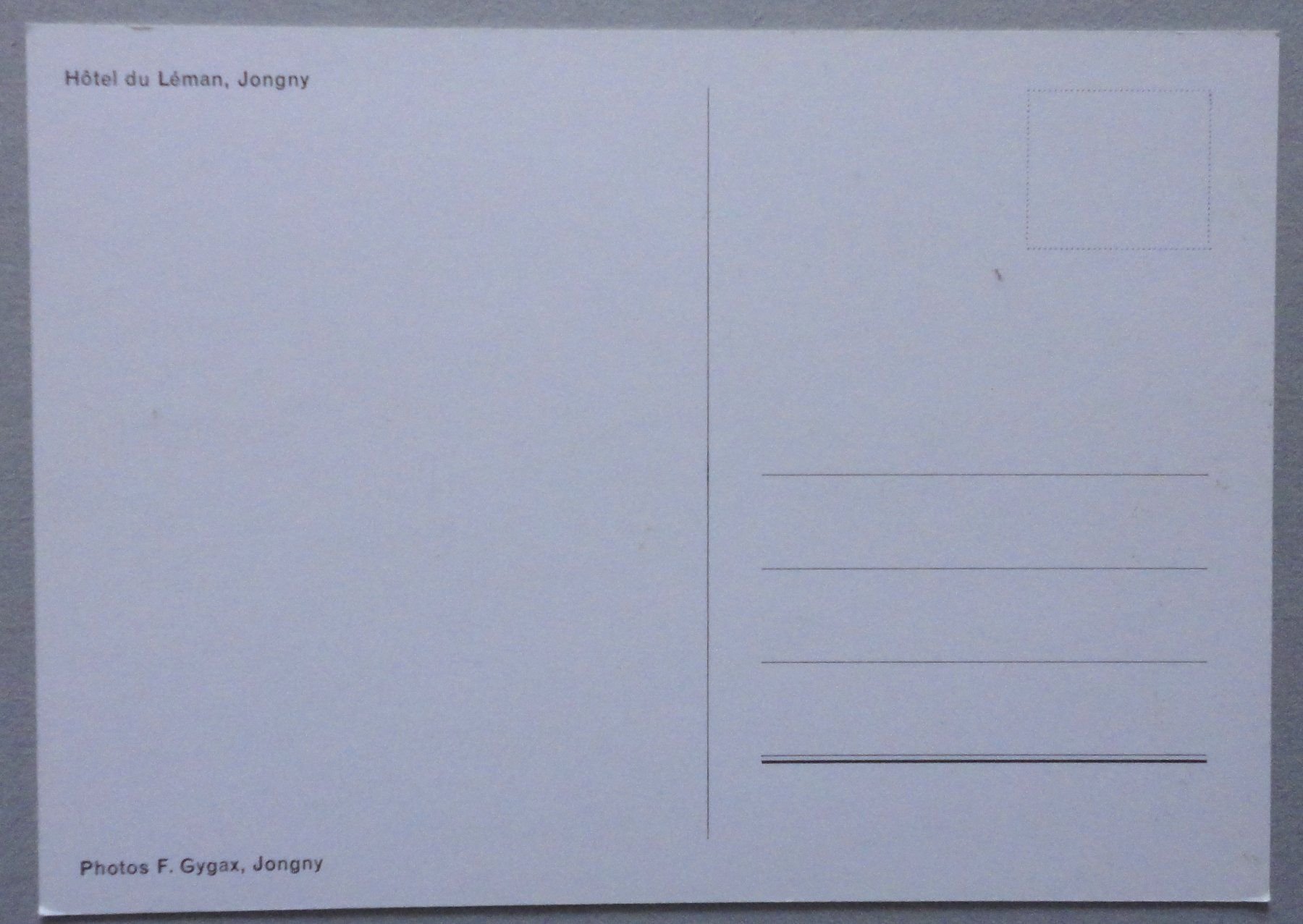 Cartoline postali: Hôtel du Léman, Jongny – Usato da Fétigny venduto da Billy2miny 1