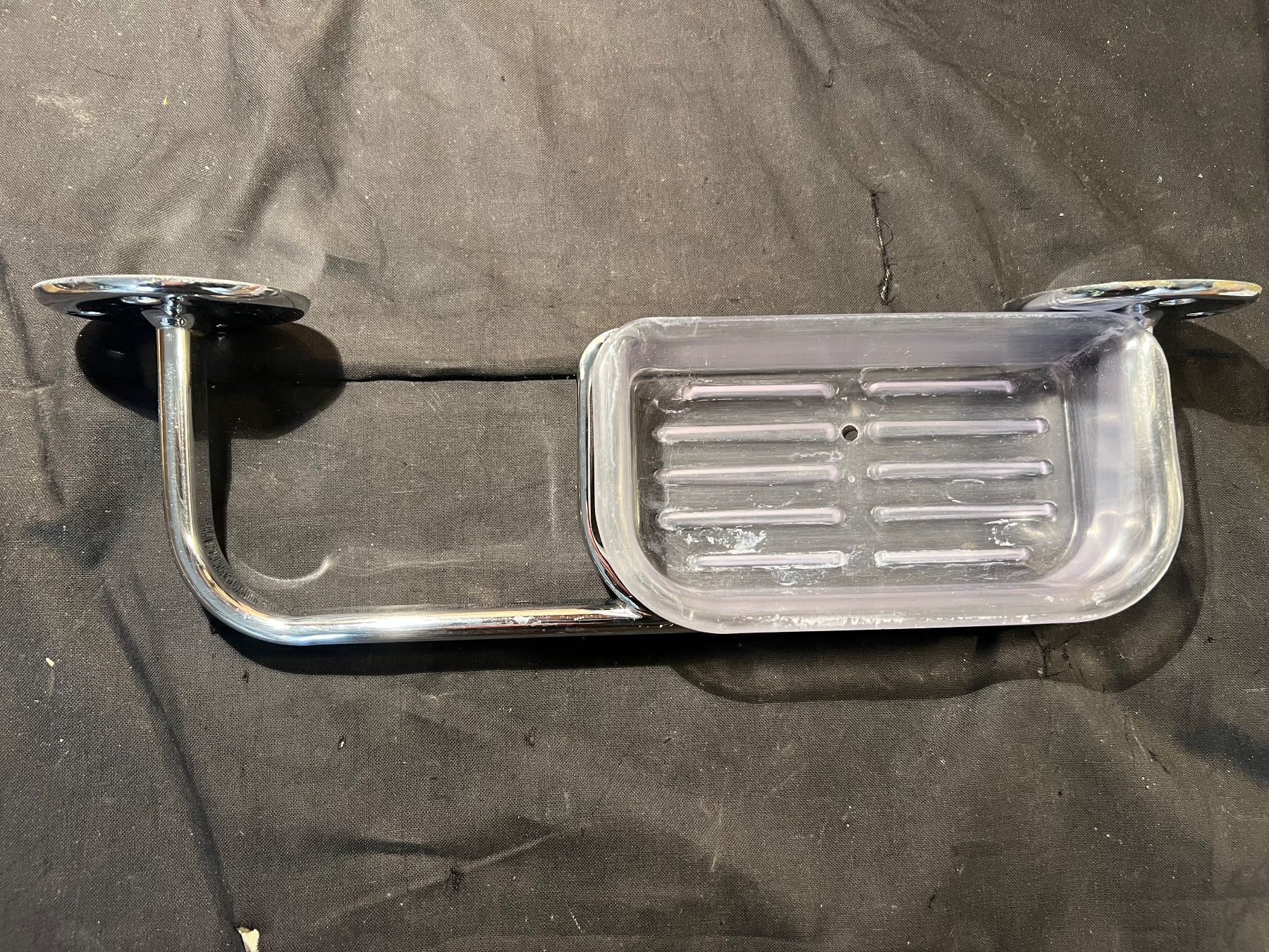 Portasapone: Chrom Seifenschale mit Halterung, Vintage – Usato da Niederrohrdorf venduto da ledergerber