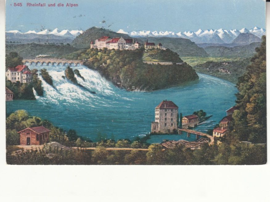 Cartoline postali: Rheinfall 1924 – Usato da Bürglen TG venduto da StampGraf