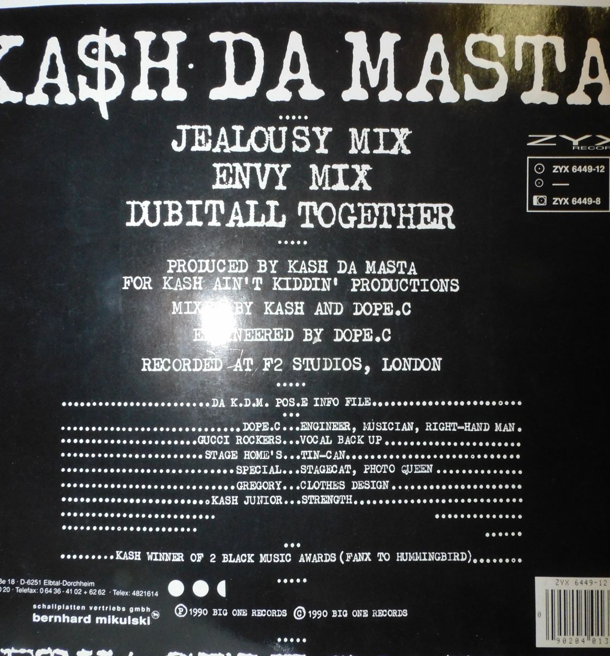 Dischi in vinile: LP Schallplatte Kash-Da Masta  House Techno Trans  1990 – Usato da Sursee venduto da 76 3