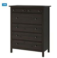 IKEA cassettiera 6 cassetti, 108x131 cm, HEMNES