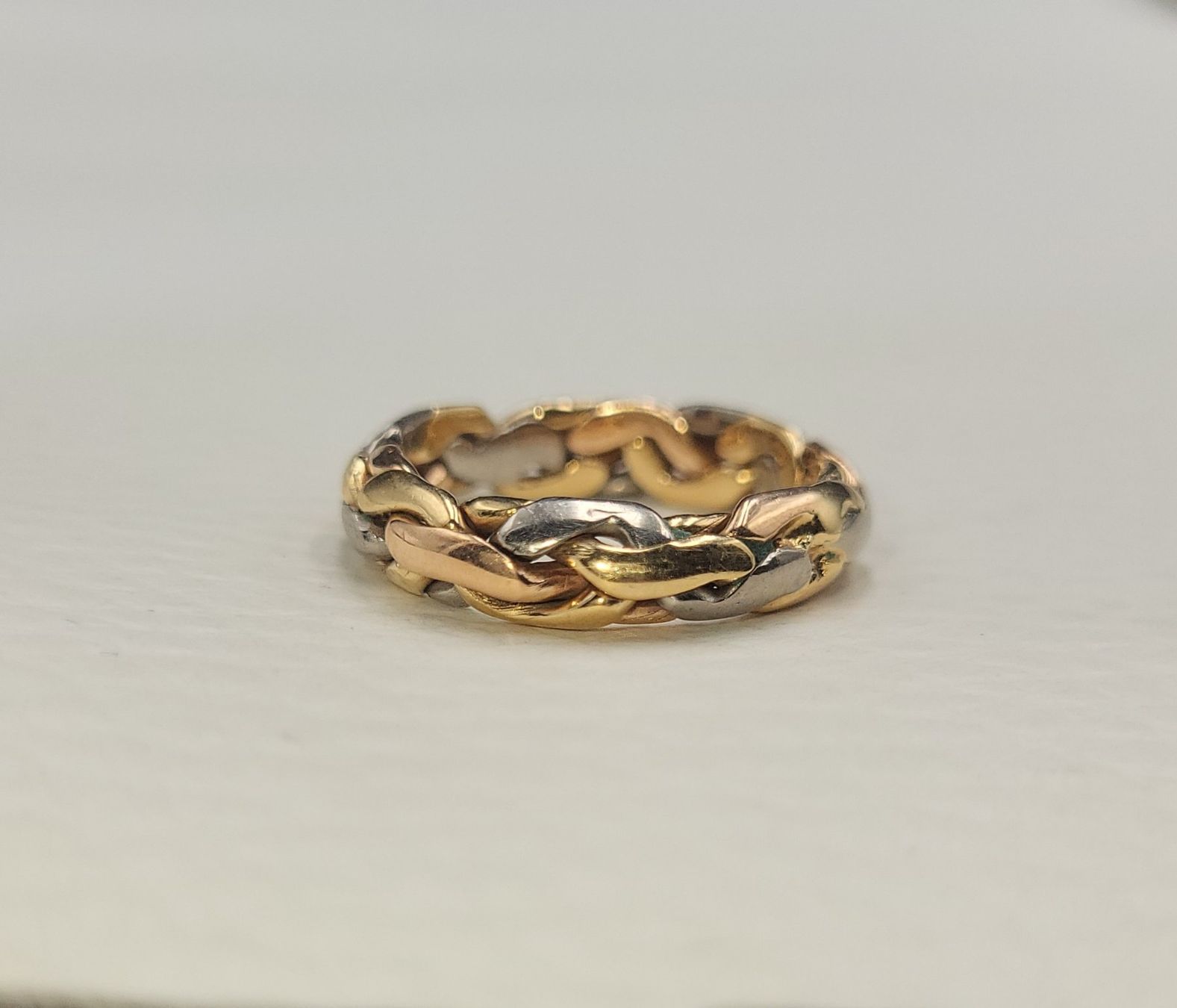 Anelli: Massiv 585 Gold Tricolour Ring – Usato da Wald ZH venduto da Dasilver 4