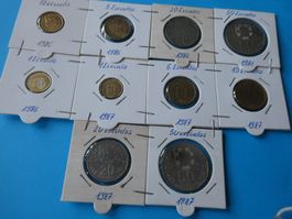 Portugal, Konvolut alte Münzen 1986/87