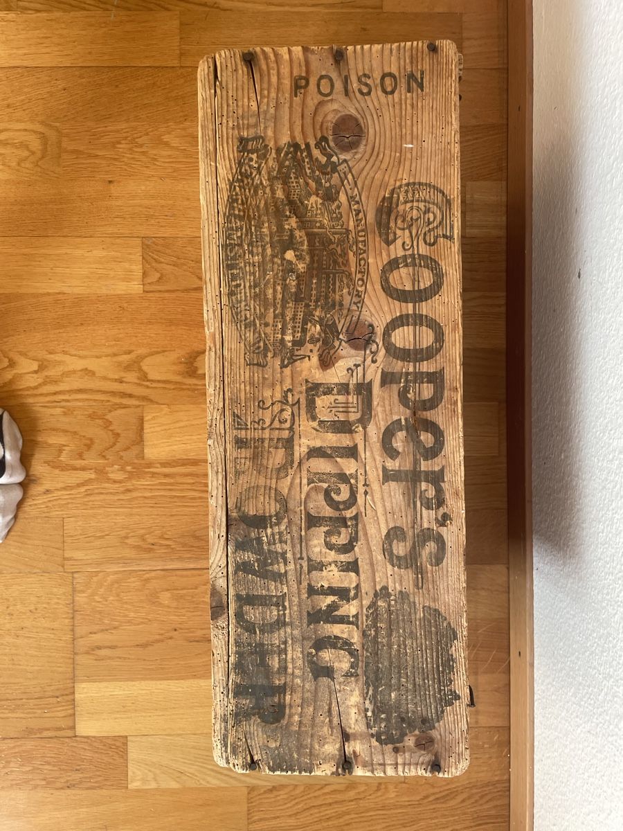 Transportkisten: Kiste Cooper’s Dipping Powder aus 1900 – Gebraucht aus Zürich von cpeckre 2