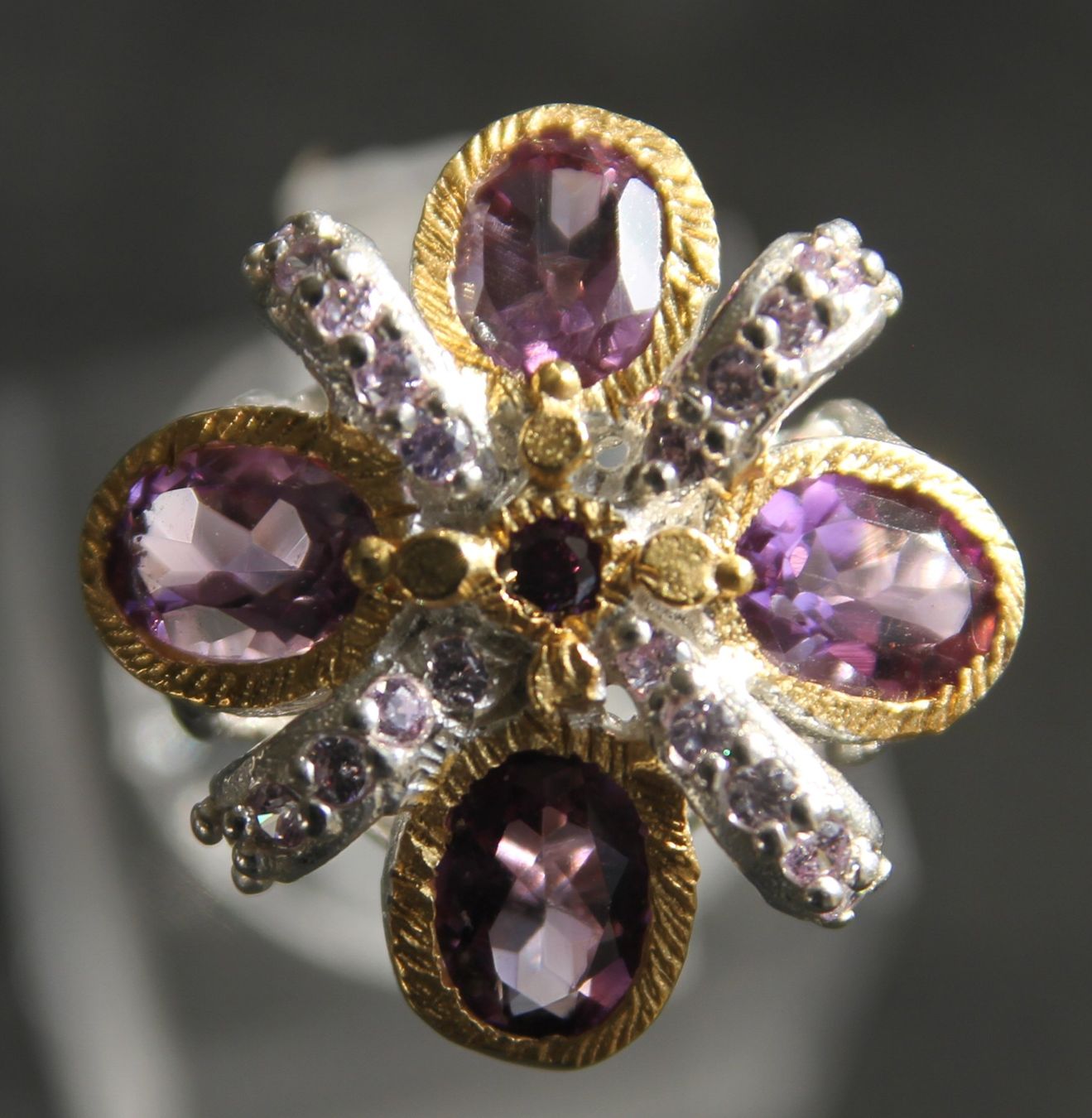 Anelli: NEU: Amethyst Ring Schmuck Ringgrösse 55 – Nuovo (secondo la descrizione) da Matten b. Interl venduto da SCHMUCKGALERIE