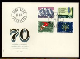 1970, FDC, Ziffermarken (Nr. 486–489)
