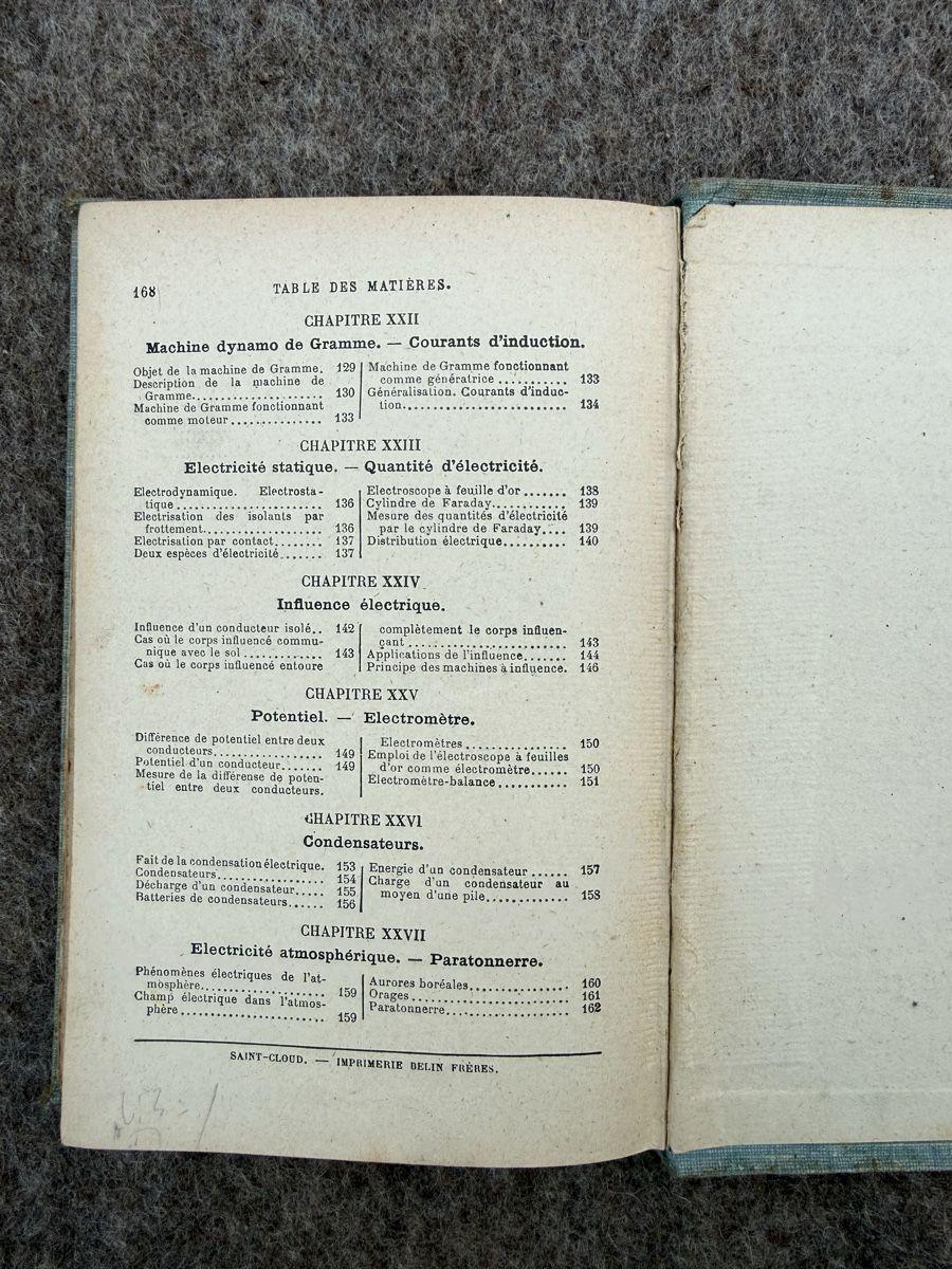 Livres: Cours élémentaire de Physique Lemoine Vincent 1924 – D'occasion à Fribourg par Ardoffel 5