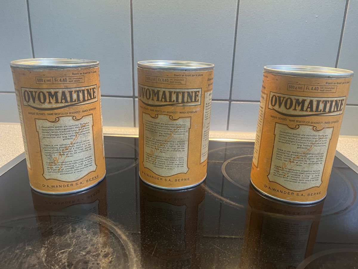 Contenitori & Simili: 3 Ovomaltine Dosen leer – Usato da Dallenwil venduto da reee