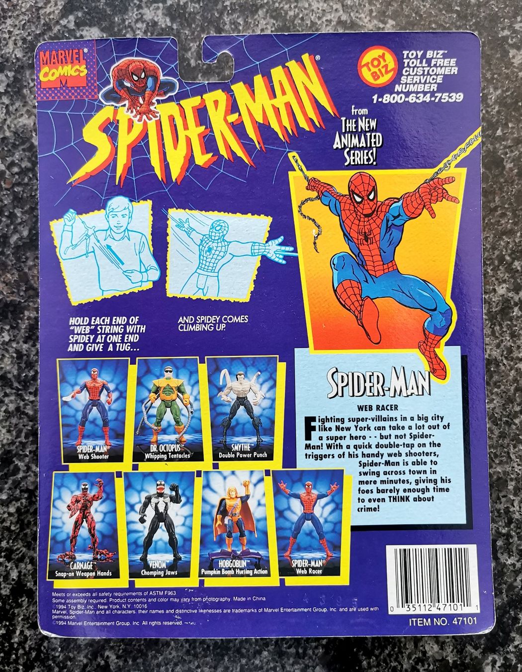 Marvel Statuette: Spiderman Web Racer 1994 Action Figur Marvel Comics Vintage – Nuovo e nell'imballaggio originale da Rorschach venduto da Actionvintage789 1
