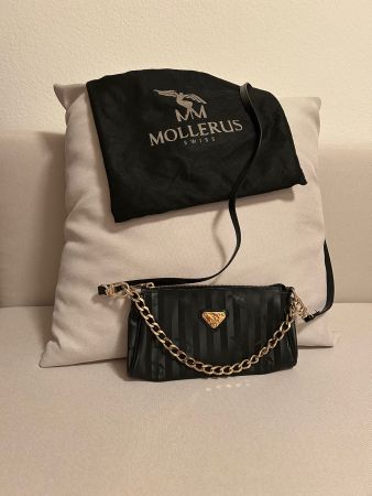 Maison Mollerus Tasche Schwarz mit Goldkette - Herbst-Look!