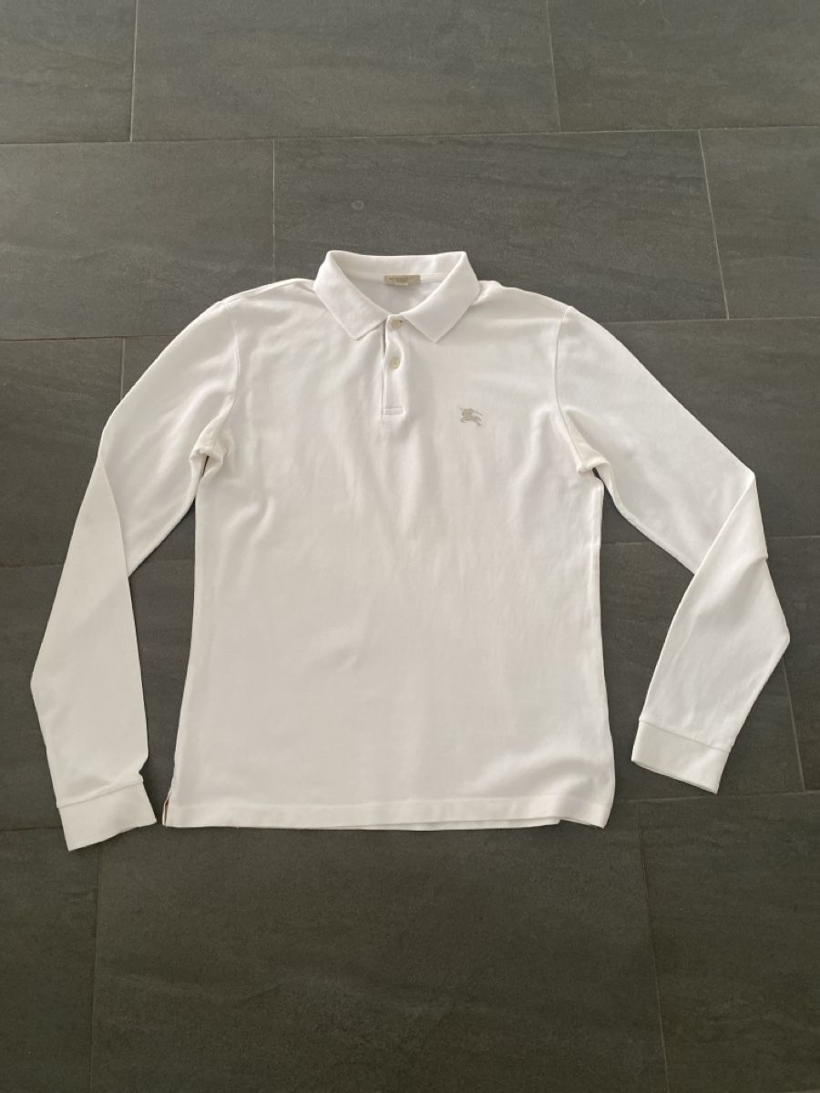 Burberry Magliette Polo: Polo manches longues Burberry blanc taille M – Usato da Grenchen venduto da O.r.i.g.