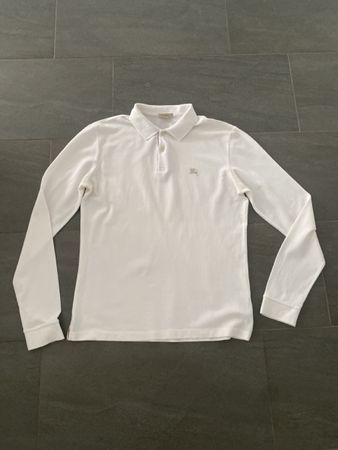 Polo manches longues Burberry blanc taille M