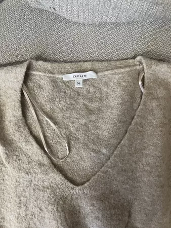 Damen Pullover Opus beige V-Ausschnitt Grösse 36 neuwertig